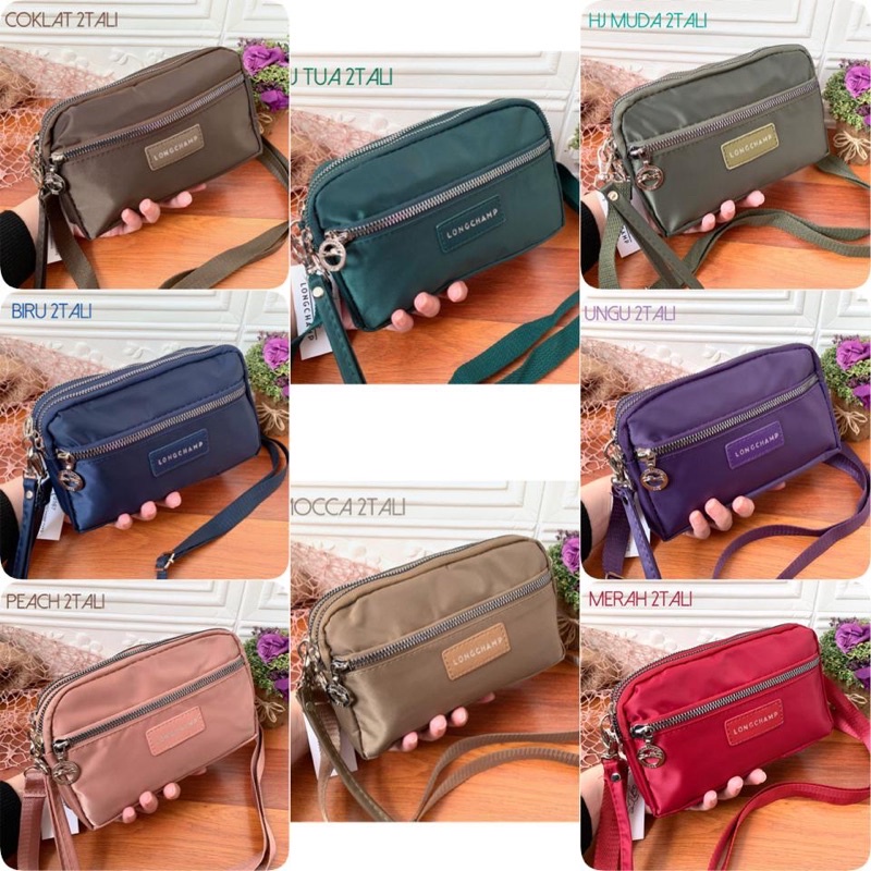 Tas Slempang 4 Res 0167,Dompet import wanita bahan nilon