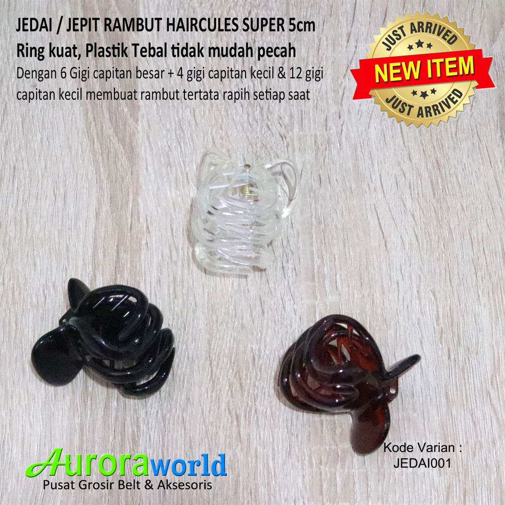 Auroraworld Jedai DECLIP Haircules Jepit Rambut Haircules Super 5cm ORIGINAL  Bahan Tebal dan Kuat