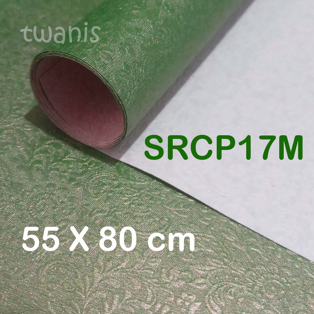 

10 LEMBAR KERTAS KADO EMBOS EKSKLUSIF WARNA HIJAU KODE SRCP 17M KERTAS COVER HANTARAN