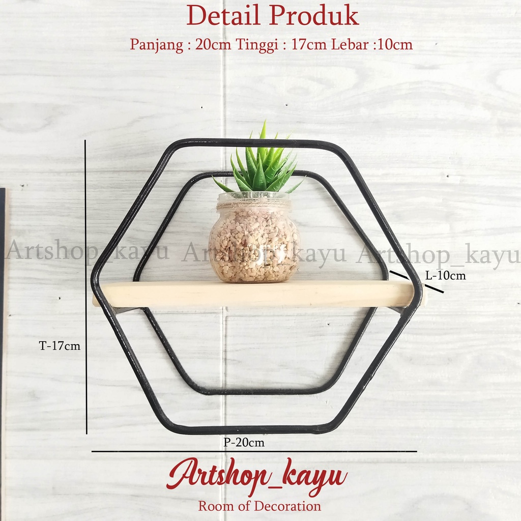 Rak Dinding Kayu besi Hiasan dinding rumah Rak dinding kamar dekorasi kamar walldecor