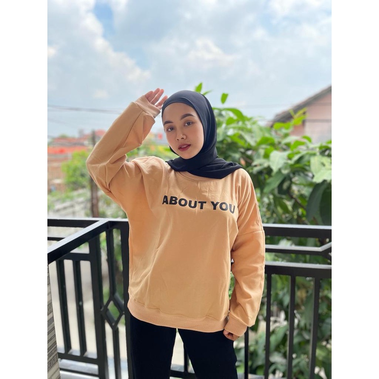 About You Sweater - Allsize - Bahan Fleece tebal dan lembut - Outfit Wanita Dan Pria