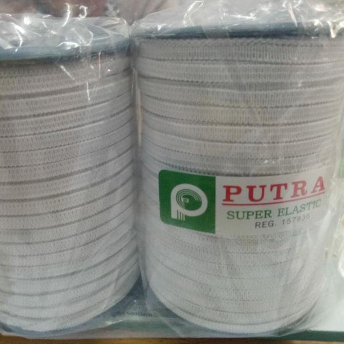 Paling Dicari] Karet Elastis Baby/ Karet Elastis 4Mm/ Karet Elastis Buat Masker - Putih