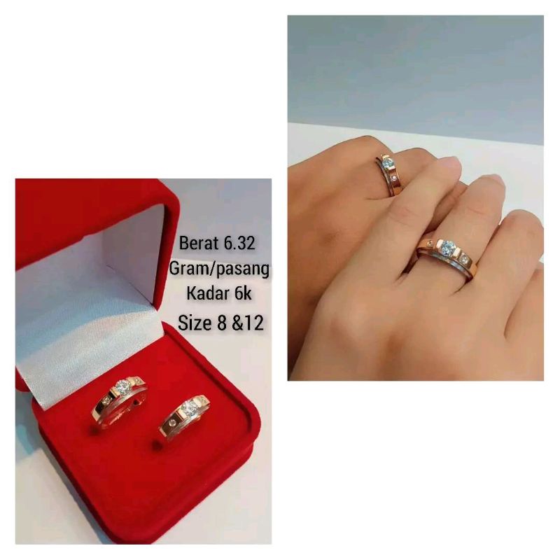 cincin nikah pasangan emas perhiasan emas asli cincin couple
