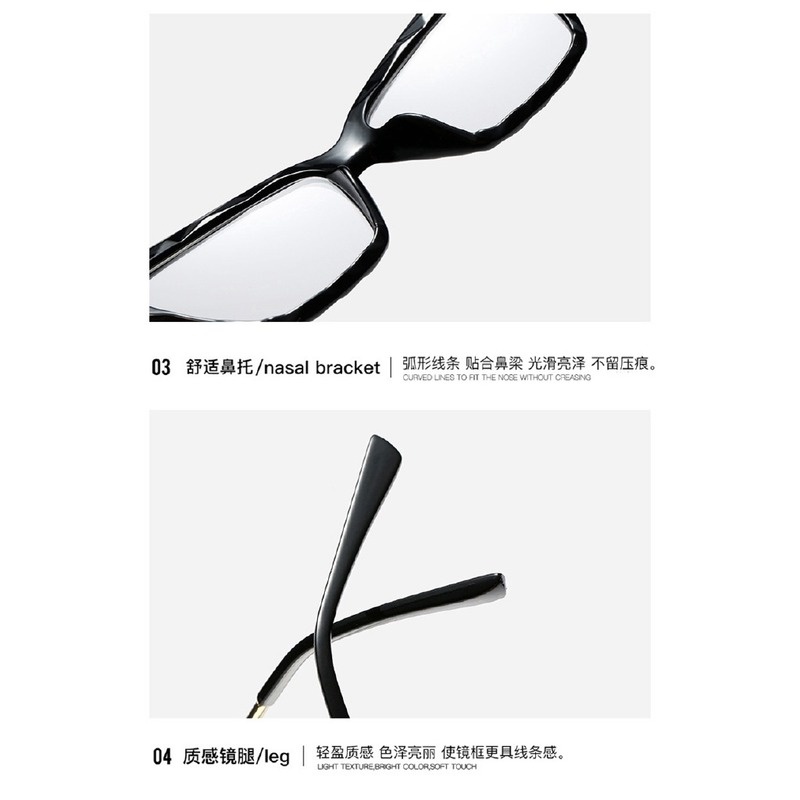 (YUZHU) Bayar di Tempat INS Fashion Retro Cat Eye Wanita Kacamata Frame Anti Blue Eyeglasses