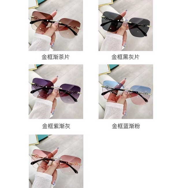 Rowling(ka-264) Sunglasses  Kacamata Hitam Kotak No frame Women Sunglasses Titanium New Arrival Import Kacamata Fashion