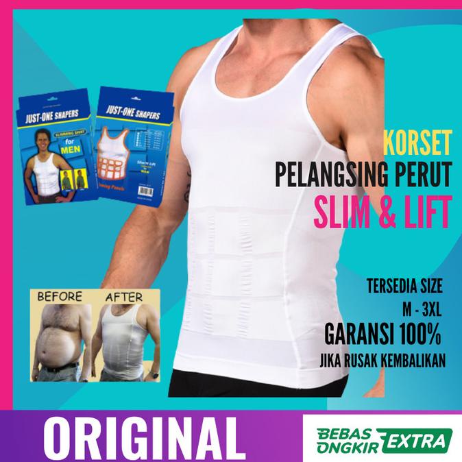Korset Pria Baju Pelangsing Perut Pria Pakaian Pembakar Lemak