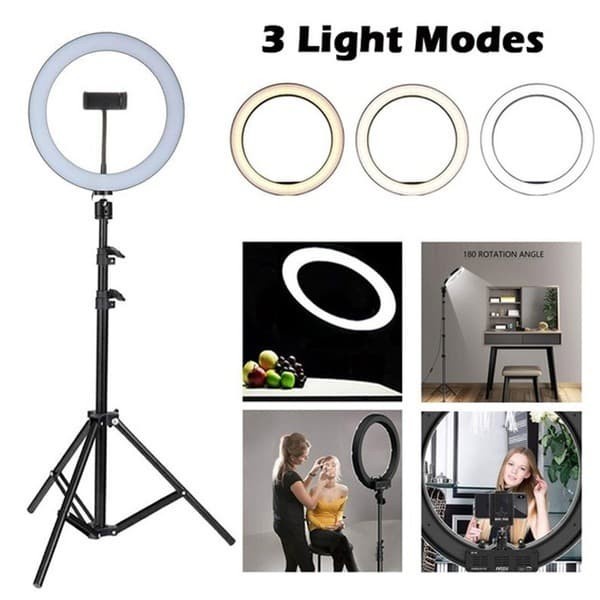 paket selfie paket tiktok MIXIO Ring Light 26cm + Light Stand Tripod 2M Selfie Livestreamer - PAKET remote camera bluetooth DIVA STORE