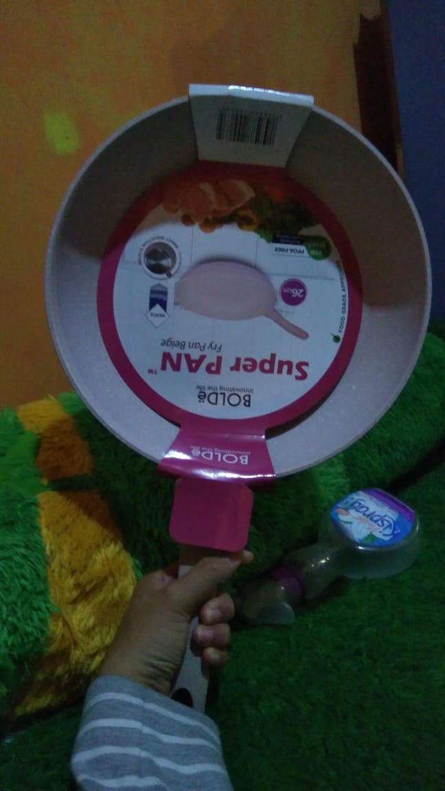 Bolde Pan Fry Pen Granite Ceramic Beige Panci Penggorengan Anti Lengket Wajan Granit Keramik 26 Cm