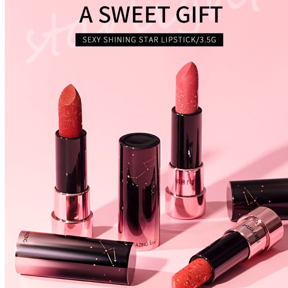 Fenyi Shimmer Glitter Lipstik Tahan Lama Tahan Air Bersinar Lip Gloss Make Up