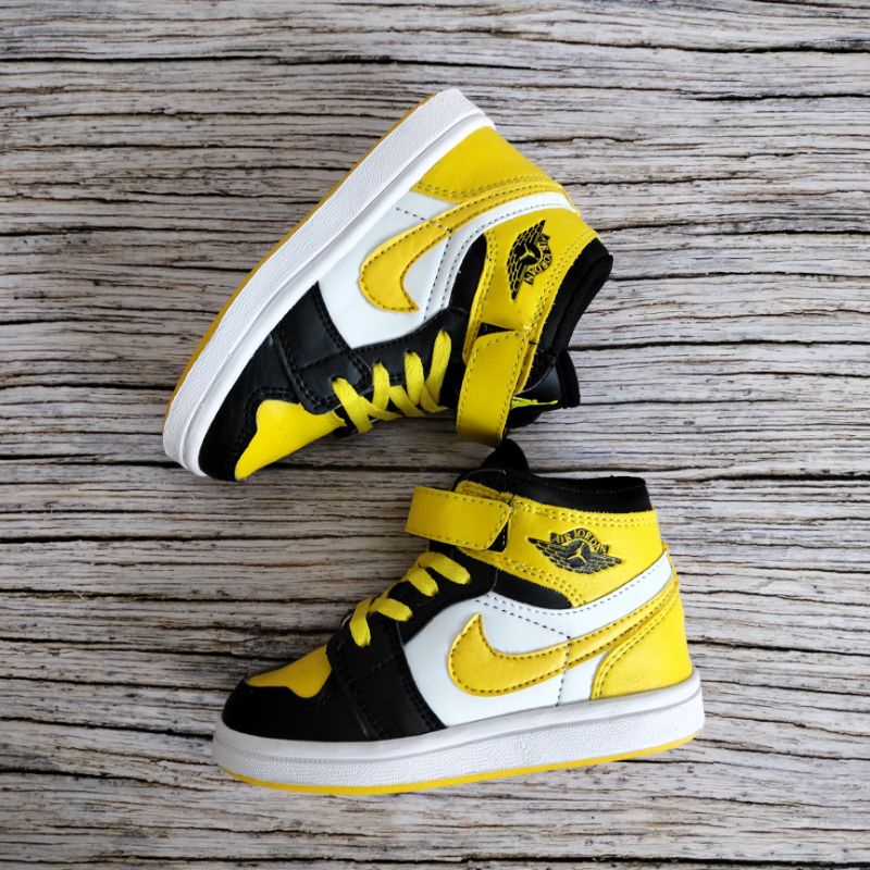 SEPATU KIDS JORDAN KUNING PREMIUM HIGH QUALITY SEPATU BASKET ANAK