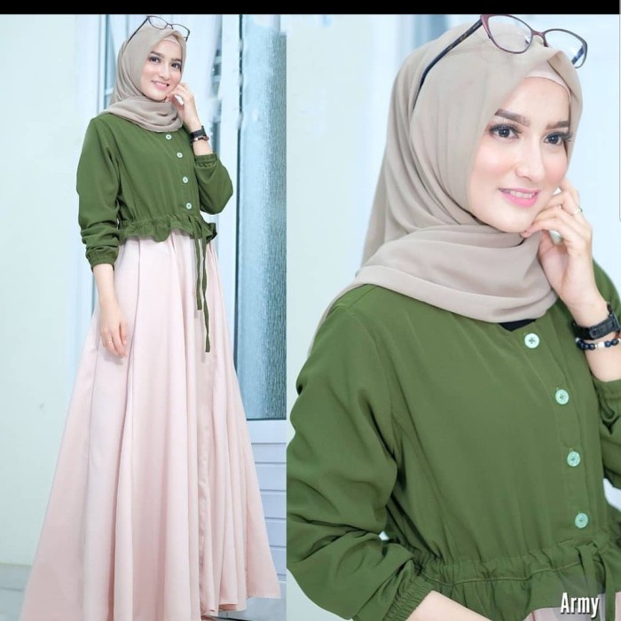[ COD ] Garansi Termurah Anjani Dress Baju Gamis Maxy Outfit Muslim - Armi