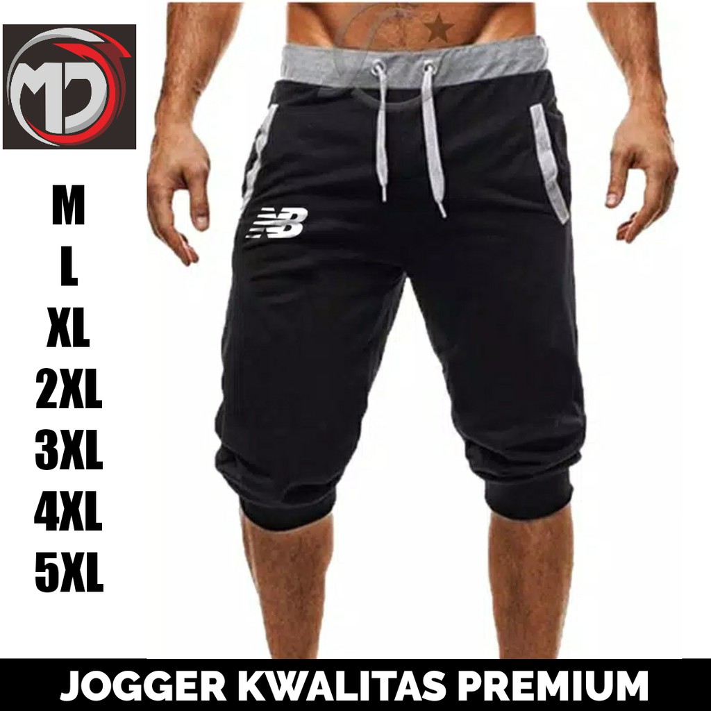 [ Bisa Cod ] Celana Pria Jogger 3/4 Big Size Ukuran Jumbo Termurah dan Berkualitas - Fleece Premium