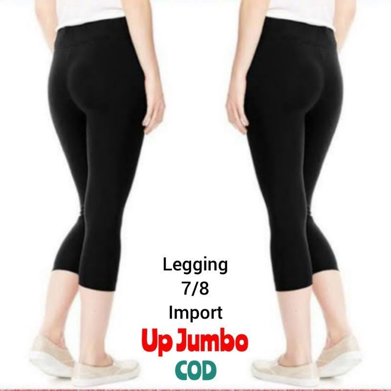 Legging HW Basic Polos 7/8 Premium Import Tebal Fit S-XXL Jumbo