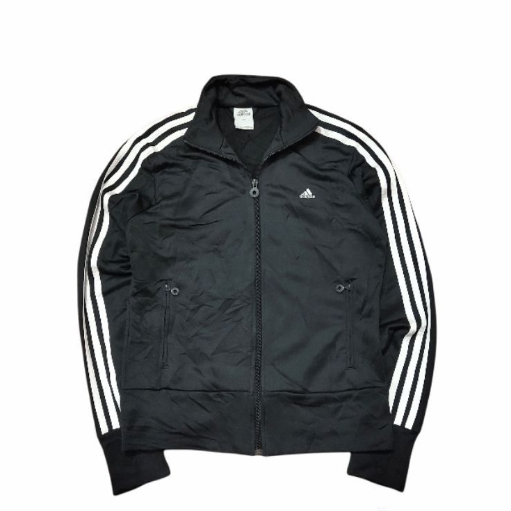 Jaket Wanita Adidas Original Second Tracktop Casual Sport Hitam