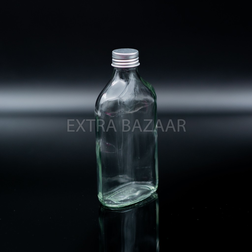 Botol Gepeng Kaca / Botol Kaca Gepeng 250 ml