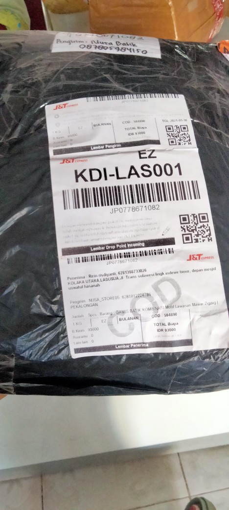 Gamis Batik Kombinasi Motif Lawasan Mawar Zigzag | Gamis Jumbo Xxxl