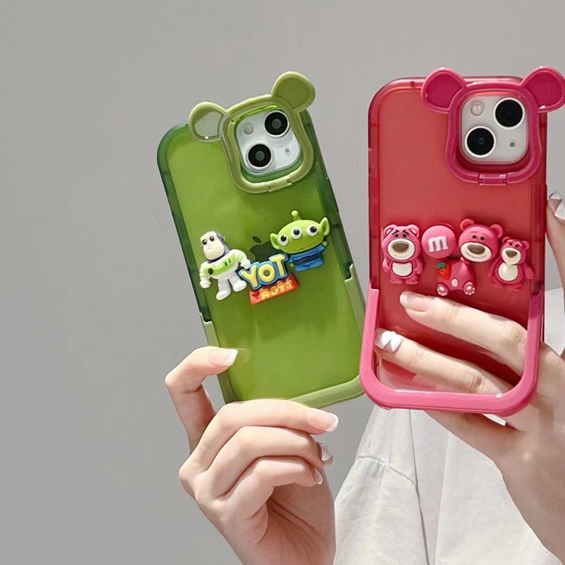 Soft Case Motif Boneka Beruang Disney 3D Untuk IPhone XS Max XR 11 12 13 14 Pro Max 14 pLUS 7 + 8 +