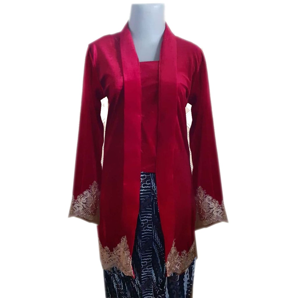Kebaya Bludru Cornelli Kutubaru Panjang