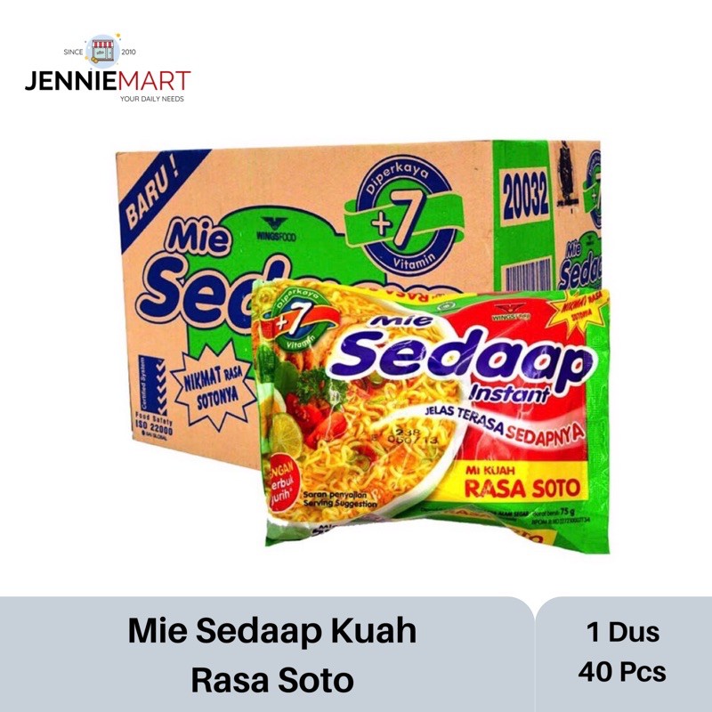 

Mie Sedaap Kuah Rasa Soto - 1 Dus 40 Pcs - Mi Instan Kuah Rasa Soto Sedap