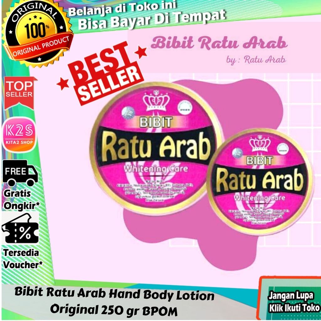 [ BISA COD ] Bibit Ratu Arab Hand & Body Lotion Original 250 gr BPOM Bisa Bayar Di Tempat COD Kita2 