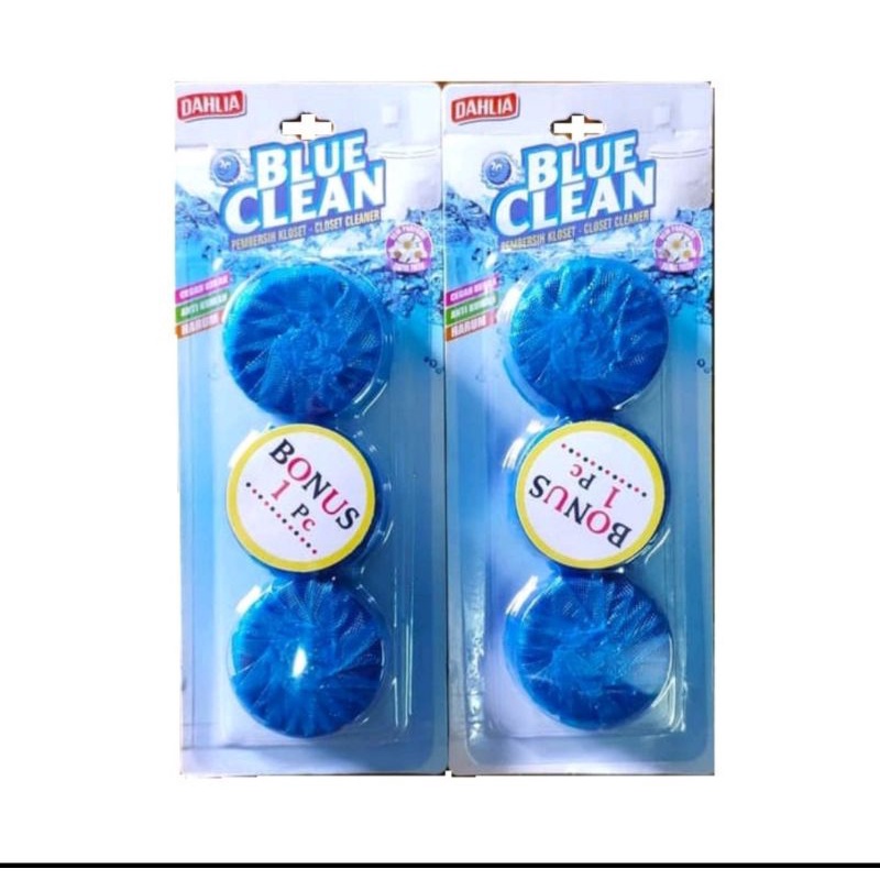 DAHLIA BLUE CLEAN ANTI BAU ANTI JAMUR  / TABLET BIRU PEMBERSIH TOILET / CLOSET TOILET ISI 3