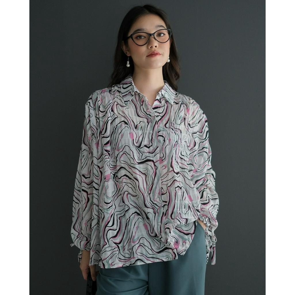 Myrubylicious CALERA SHIRT KODE BN2722 | SHIRT | KEMEJA | KEMEJA WANITA | KEMEJA MOTIF