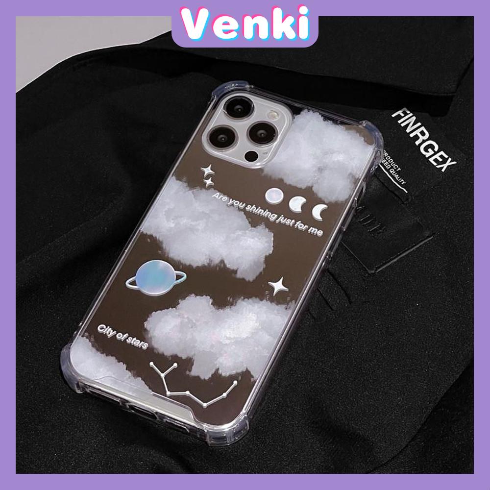 iPhone Case Acrylic HD Mirror Airbag Shockproof Protection Camera Cloud Moon Planet Starry Sky Compatible For iPhone 11 iPhone 13 Pro Max iPhone 12 Pro Max iPhone 7 Plus iPhone xr