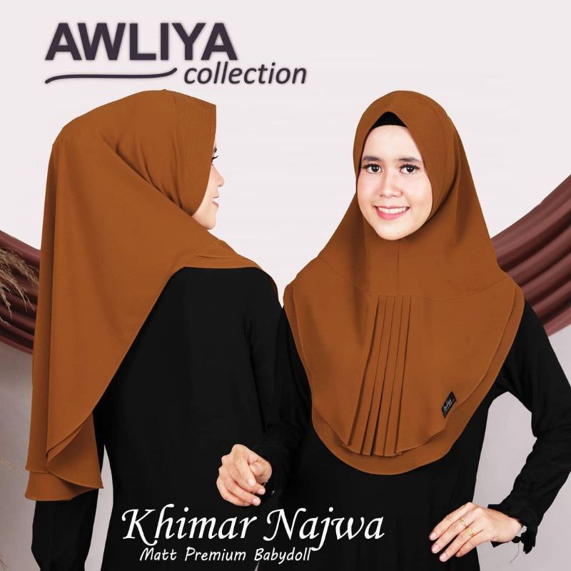 KHIMAR NAJWA BY AWLIYA COLLECTION - JILBAB SYAR'I - JILBAB INSTAN - KHIMAR CERUTY - HIJAB KHIMAR - J