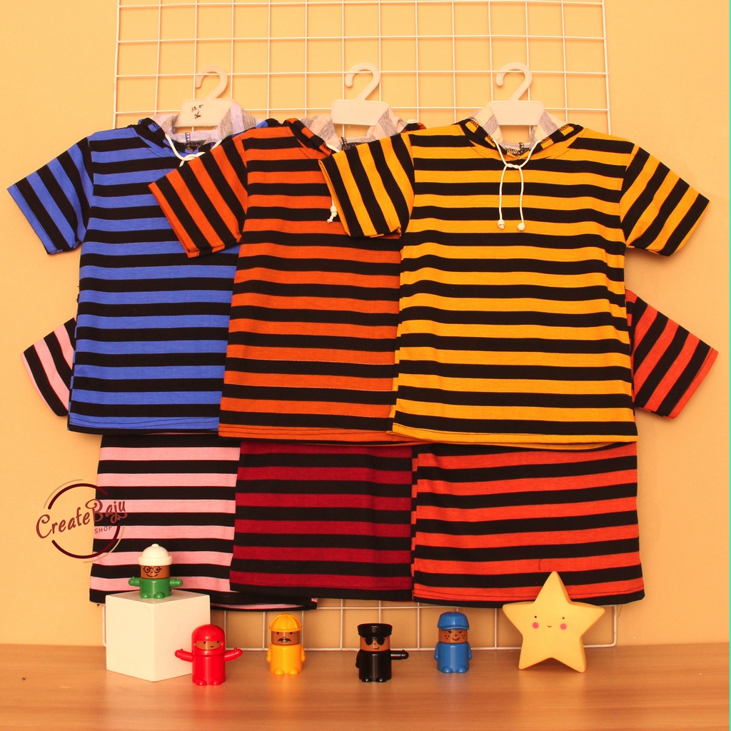 KAOS ATASAN HOODIE ANAK MOTIF SALUR BAJU ATASAN ANAK 1-7 TAHUN