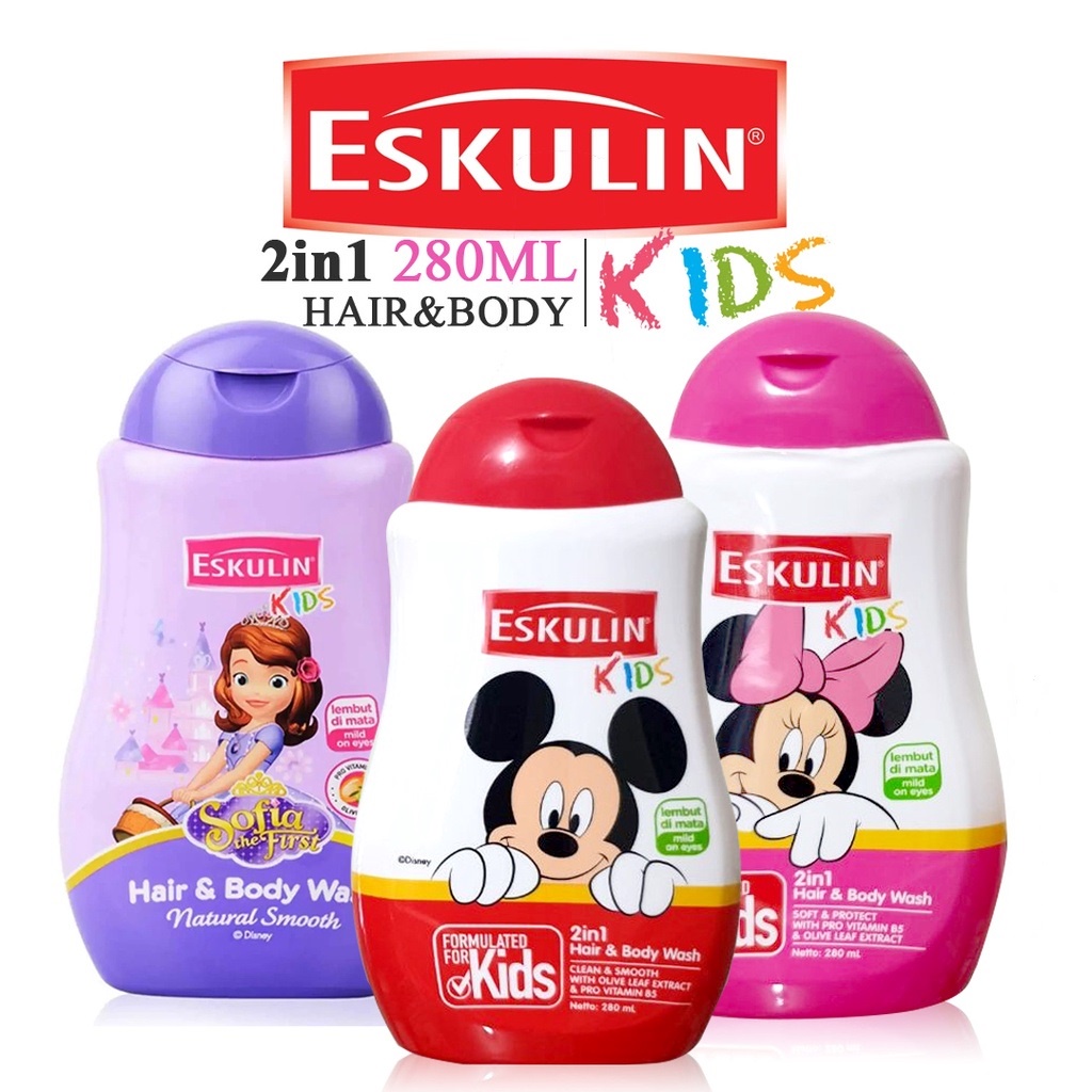 Eskulin Kids Hair and Body Wash Sabun Mandi Anak