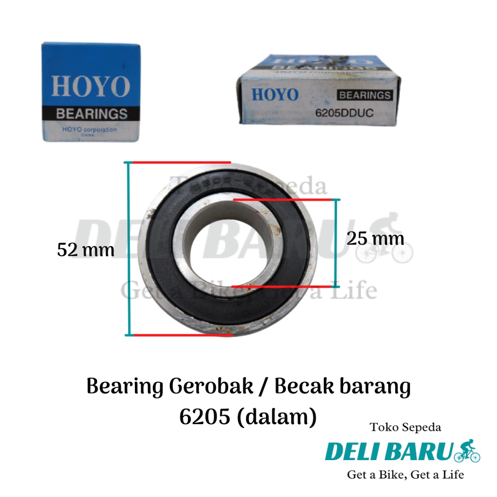Bearing Becak barang Klaher gerobak dalam 6205 atau luar 6204 harga satuan
