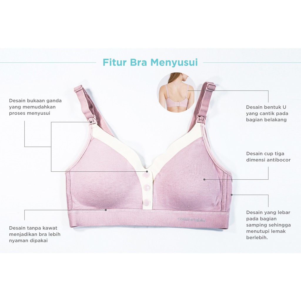 [PROMO] Mooimom Pink Front Closure Maternity &amp; Nursing Bra Ibu Hamil &amp; Menyusui B03303D
