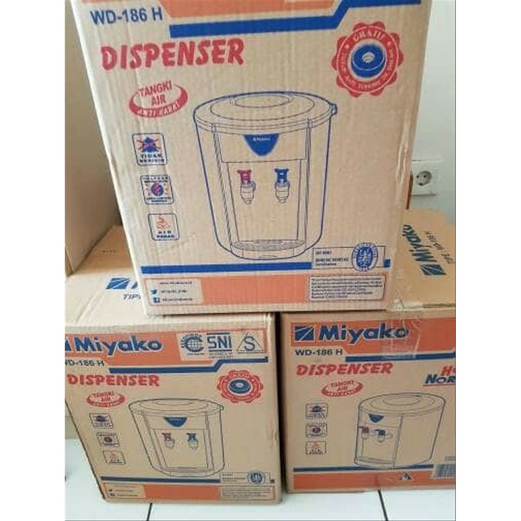 PROMO WATER DISPENSER MIYAKO WD 186 H WD186H HOT &amp; NORMAL