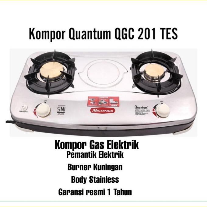 Kompor Gas Quantum Stainless 2 Tungku Qgc-201Tes Sansalvador13