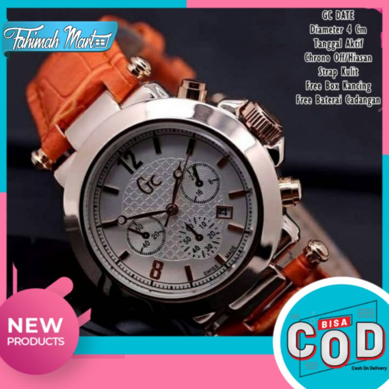 ✅PROMO Jam Tangan GC Guess Collection Chrono Kulit GC001 Jam Tangan Murah
