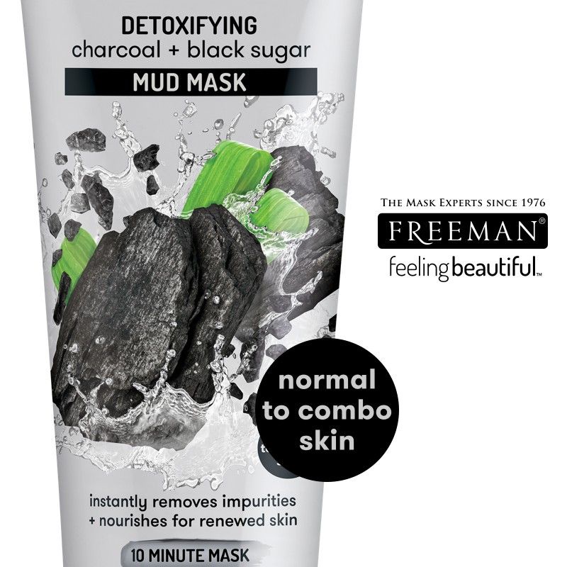 FREEMAN FEELING BEAUTIFUL DETOXIFYING CHARCOAL &amp; BLACK SUGAR MUD MASK