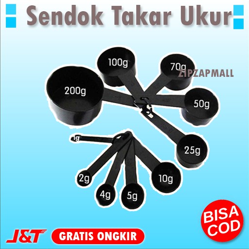 Set Sendok Takar Ukur Bumbu Dapur Kopi 10 pcs Murah Original