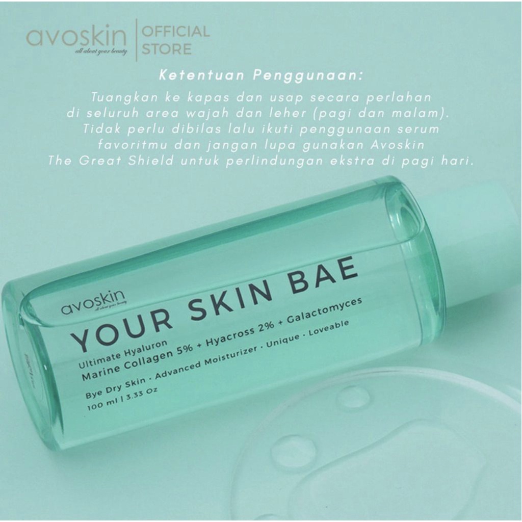 Avoskin Your Skin Bae Toner All Variant 100ml | Vit C / Salicylic /  Niacinamide / Marine Collagen Toner