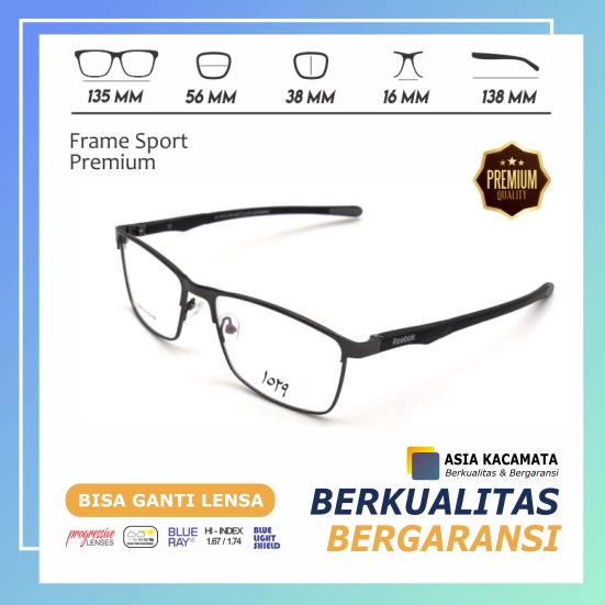 Kacamata Minus Frame Premium - Kacamata Titanium Sport Kotak - Kacamata F110