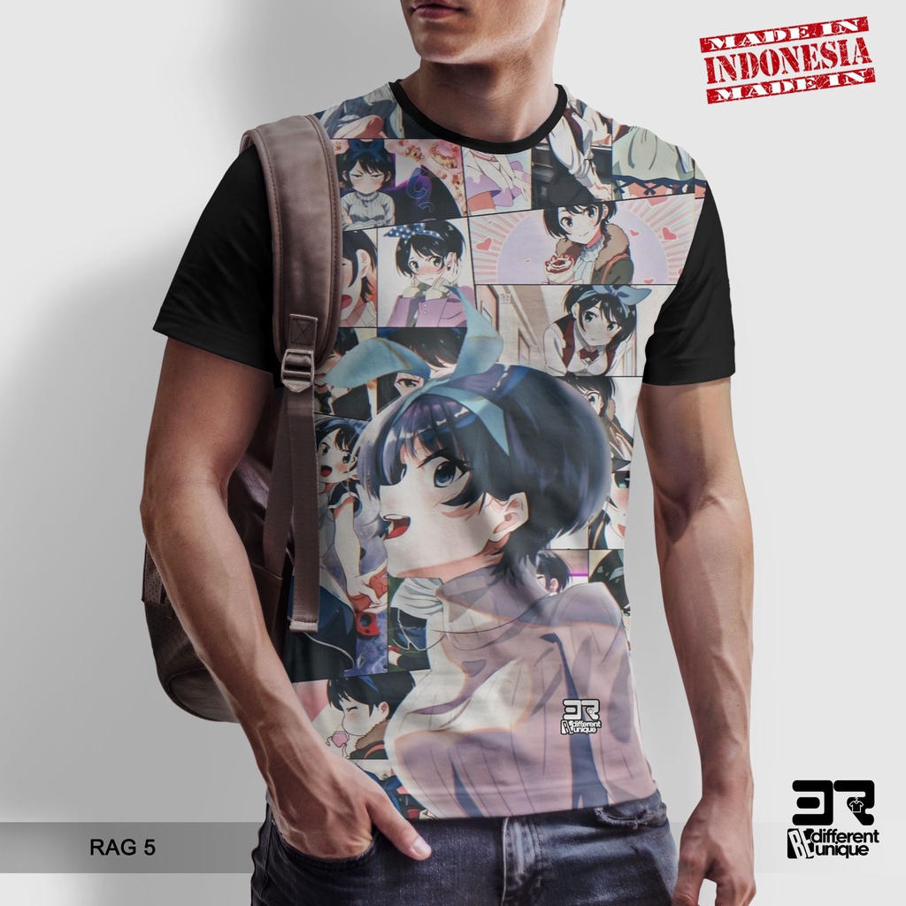 [ COD ] KAOS PRINTING GAMBAR ANIME RENT RAG 5 RUKA SARASHINA - BAJU DISTRO ORIGINAL MOTIF Kanojo, Ok