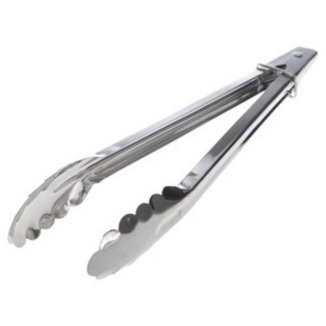 [DEASHOP]  CAPITAN MAKANAN / JEPITAN GORENGAN STAINLESS STEEL / PENCAPIT KUE 9 INCH / 23 CM