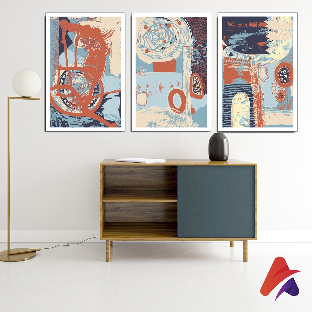 HIASAN DINDING PAJANGAN DINDING ABSTRAK (20X30CM) ABSTRAK RUANG TAMU  WALL DECOR PAJANGAN DINDING POSTER KAYU ABSTRAK