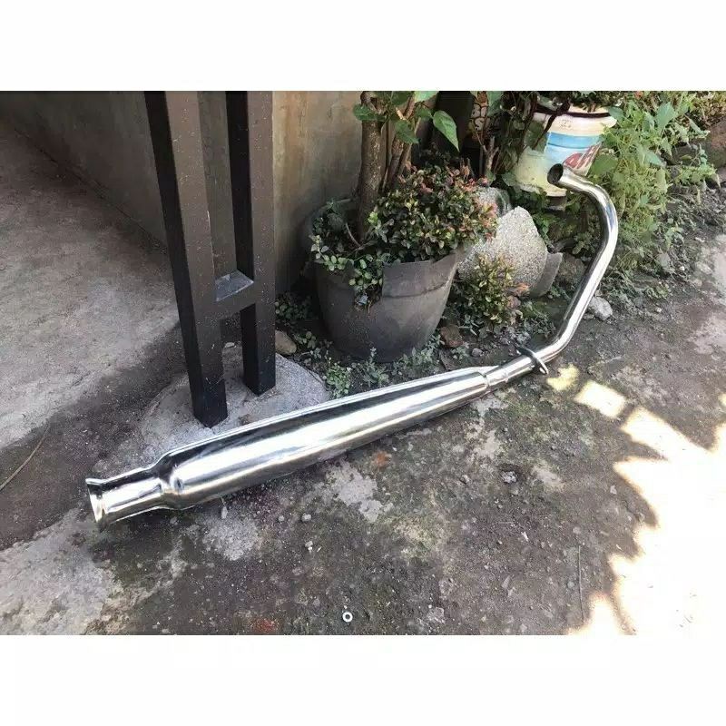 knalpot snalpot CORBI plor set leher leheran gulu banyak standard dan stainless steel HONDA CB GL MP