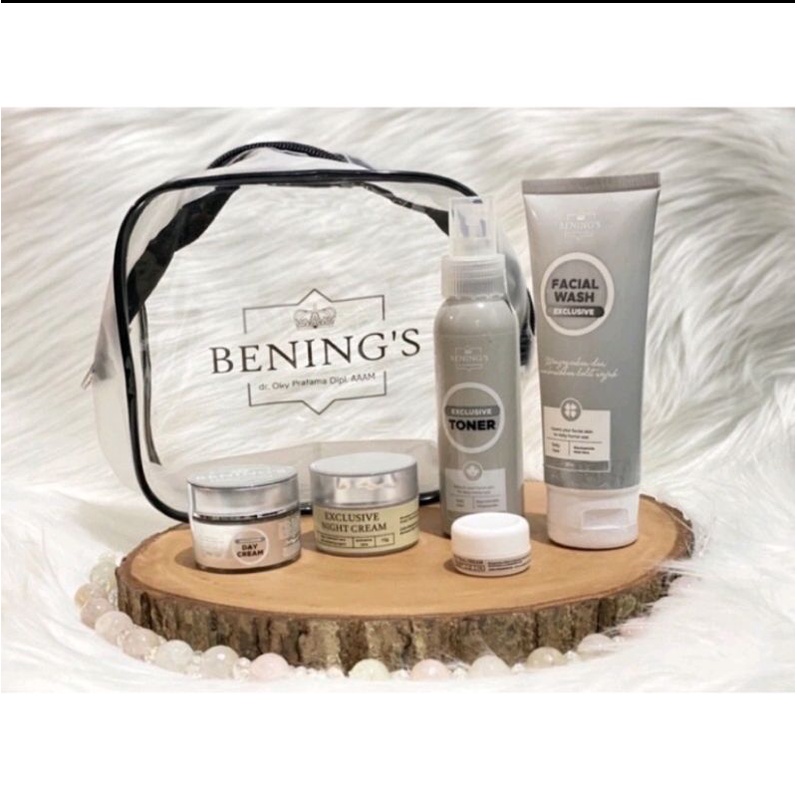 PAKET EKSLUSIF SKINCARE FLEK HITAM, FREE POUCH BENINGS