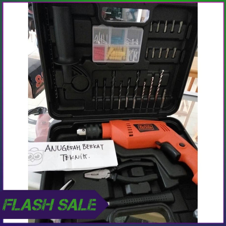 Paket Black Decker bor beton bor listrik asesoris mata bor lengkap