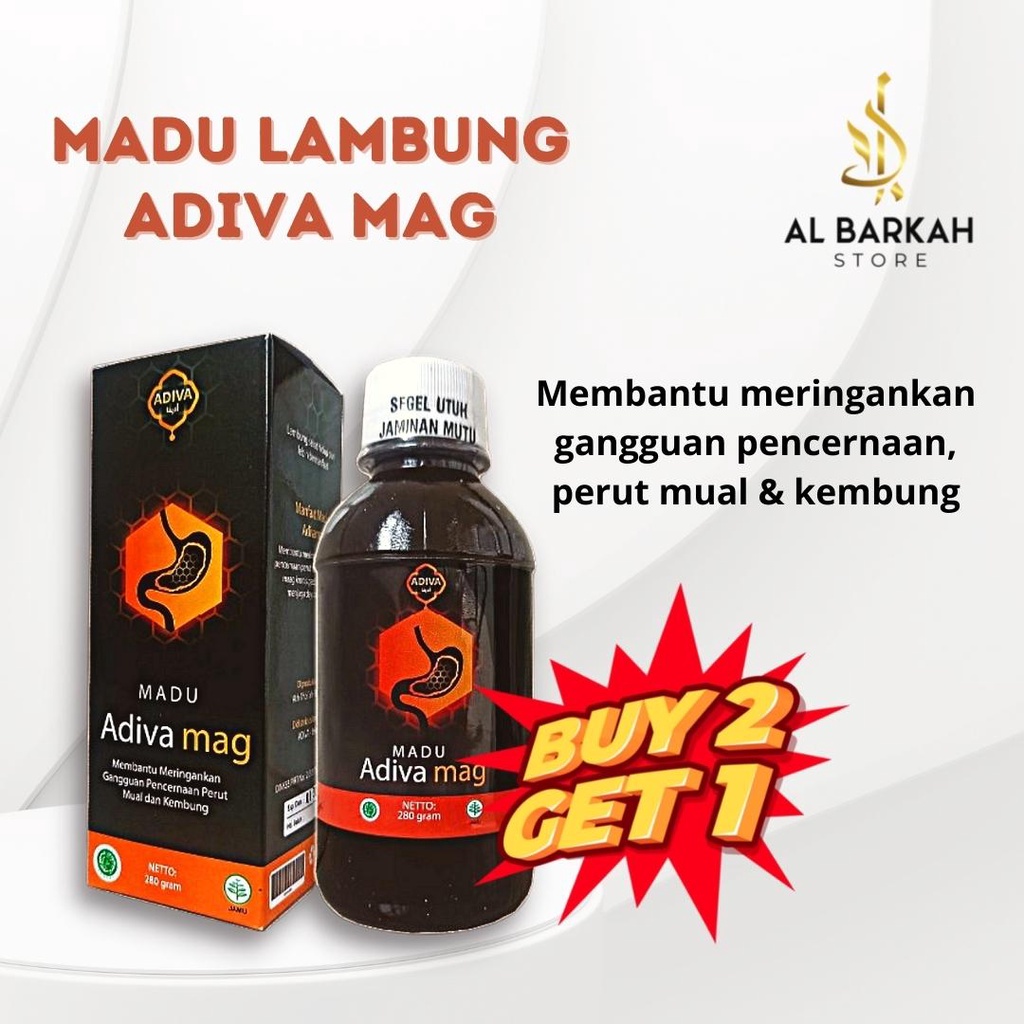 

Madu Herbal Sehat Lambung Adiva Mag 280gr
