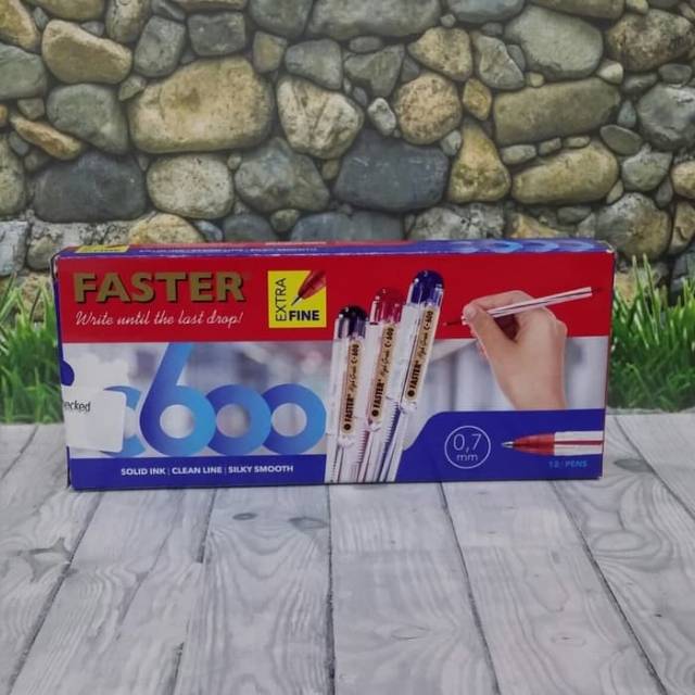 

Ballpoint Faster C600 Hitam dan Biru 2 pcs