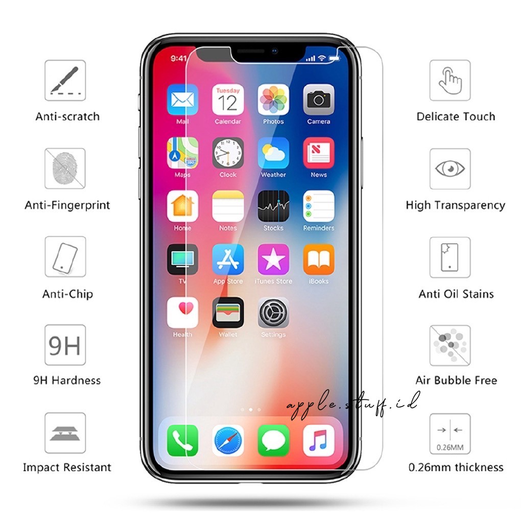 TEMPERED GLASS DEPAN BELAKANG POLOS READY STOCK DARI IPHONE 7/8, IP 7+/8+ , IP X , IP XSMAX, IP XR