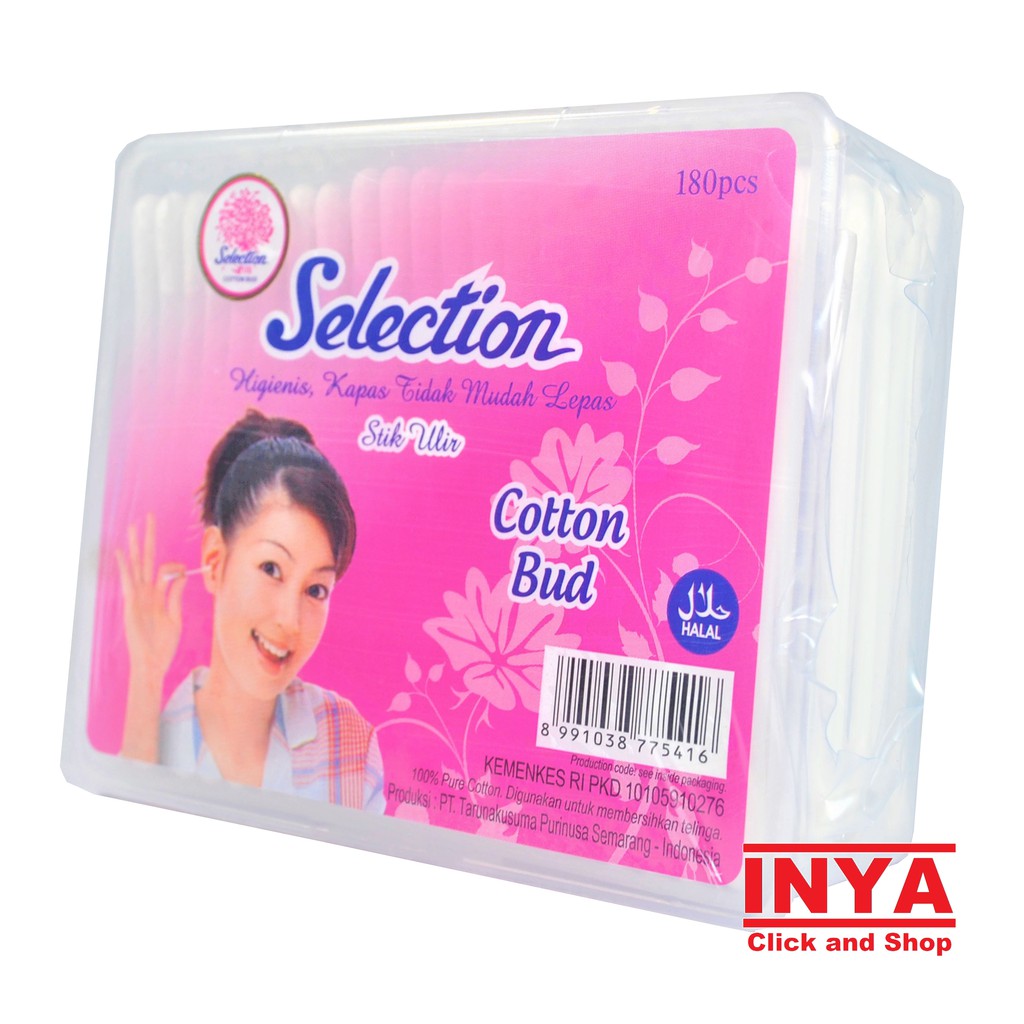 SELECTION COTTON BUD BOX isi 180 pcs - Korek Kuping