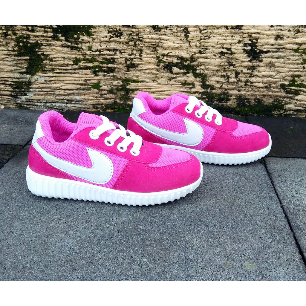 Sneakers Anak Lashelin Sepatu Kets Sepatu Sport Anak - Pink